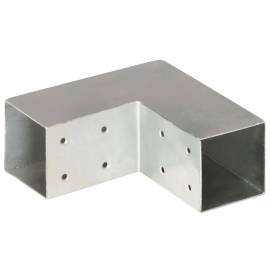Conectori de grindă, formă l, 4 buc, 71x71 mm, metal galvanizat, 5 image