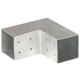 Conectori de grindă, formă l, 4 buc, 81x81 mm, metal galvanizat, 5 image