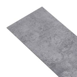 Plăci de pardoseală, gri ciment, 5,26 m², pvc, 2 mm, 7 image