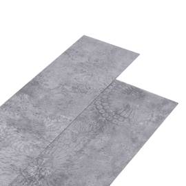 Plăci de pardoseală, gri ciment, 5,26 m², pvc, 2 mm, 2 image