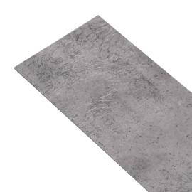 Plăci de pardoseală, maro ciment, 5,26 m², pvc, 2 mm, 7 image