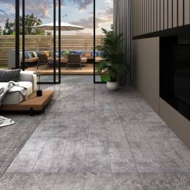 Plăci de pardoseală autoadezive, gri beton, 5,02 m², pvc, 2 mm