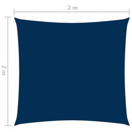 Pânză parasolar, albastru, 2x2 m, țesătură oxford, pătrat, 6 image