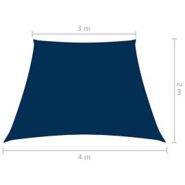 Parasolar, albastru, 3/4x2 m, țesătură oxford, trapez, 6 image