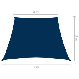 Parasolar, albastru, 4/5x3 m, țesătură oxford, trapez, 6 image