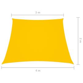 Parasolar, galben, 3/4x2 m, țesătură oxford, trapez, 6 image