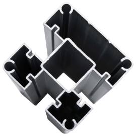 Panou de gard, negru, 175x186 cm, wpc, 8 image