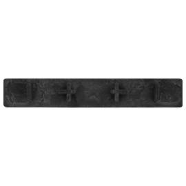 Capace de capăt pardoseală terasă, 10 buc., negru, plastic, 5 image