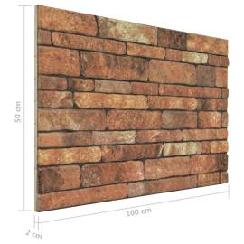 Panouri de perete 3d, model cărămidă, maro, 10 buc., eps, 7 image