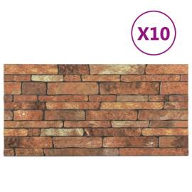 Panouri de perete 3d, model cărămidă, maro, 10 buc., eps, 2 image