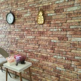 Panouri de perete 3d, model cărămidă, maro, 10 buc., eps, 3 image