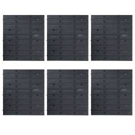 Set cutii depozitare 96 piese cu panouri de perete, roșu&negru, 3 image