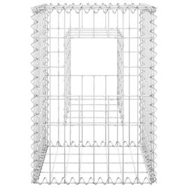 Stâlpi tip coș gabion, 2 buc., 40x40x60 cm, fier, 4 image