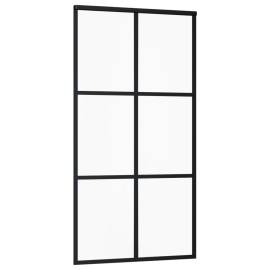 Ușă glisantă, negru, 102x205 cm, sticlă esg și aluminiu, 3 image