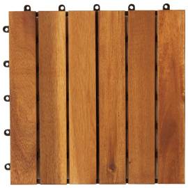 Set dale din lemn de salcâm cu model vertical 30 x 30 cm, 20 buc., 5 image