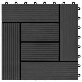 Plăci de pardoseală, 22 buc., negru, 30 x 30 cm, wpc, 2 mp, 5 image