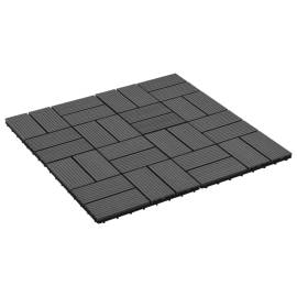 Plăci de pardoseală, 22 buc., negru, 30 x 30 cm, wpc, 2 mp, 2 image