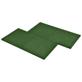 Plăci de protecție la cădere 12 buc, verde, 50x50x3 cm, cauciuc, 4 image