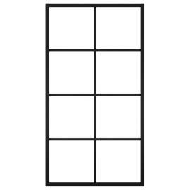 Ușă glisantă, negru, 102,5x205 cm, aluminiu și sticlă esg, 4 image