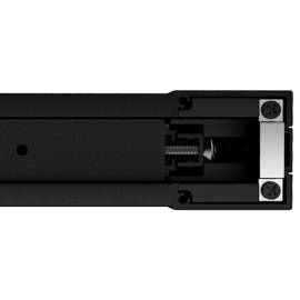 Ușă glisantă, negru, 76x205 cm, aluminiu și sticlă esg, 4 image