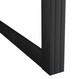 Ușă glisantă, negru, 76x205 cm, aluminiu și sticlă esg, 6 image