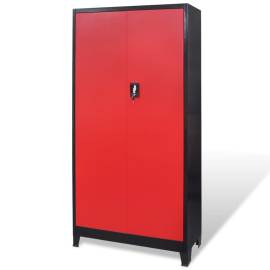 Dulap scule cu organizatoare, roșu și negru, 90x40x180 cm, oțel, 6 image