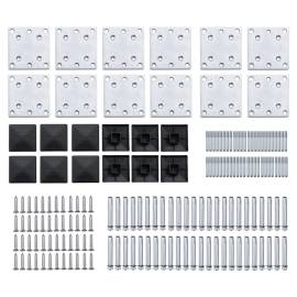 Set de panouri de gard, negru, 1830x(105-186) cm, wpc, 10 image