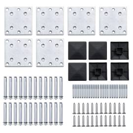 Set de panouri de gard, negru, 792x(105-186) cm, wpc, 11 image