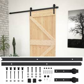 Ușă glisantă cu set feronerie, 100 x 210 cm, lemn masiv de pin, 2 image