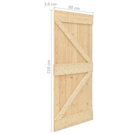 Ușă glisantă cu set feronerie, 80 x 210 cm, lemn masiv de pin, 11 image