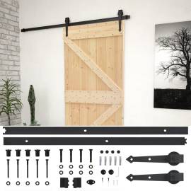 Ușă glisantă cu set feronerie, 90 x 210 cm, lemn masiv de pin, 2 image