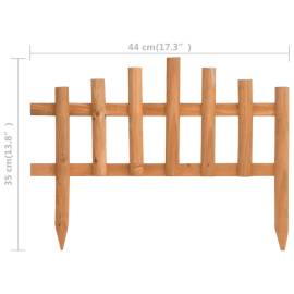 Borduri de gazon, 10 buc., 4,4 m, lemn de brad, 6 image