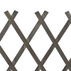 Gard cu zăbrele de grădină, gri, 120x90 cm, lemn masiv de brad, 6 image