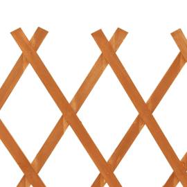 Gard cu zăbrele de grădină, portocaliu, 120x90 cm, lemn de brad, 6 image