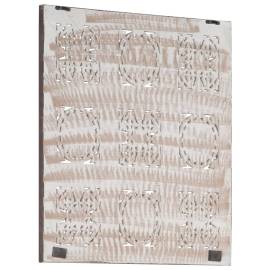 Panouri de perete sculptate manual, maro și alb, 60x60x1,5 cm, mdf, 5 image