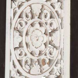 Panouri de perete sculptate manual, maro și alb, 60x60x1,5 cm, mdf, 2 image