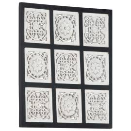 Panouri de perete sculptate manual, negru/alb, 60x60x1,5 cm mdf, 10 image