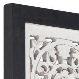 Panouri de perete sculptate manual, negru/alb, 60x60x1,5 cm mdf, 5 image