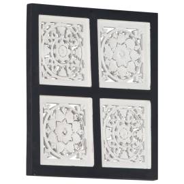 Panouri perete sculptate manual, negru/alb, 40x40x1,5 cm, mdf, 11 image