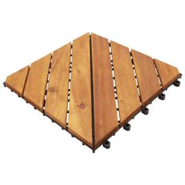 Plăci pardoseală, 10 buc., 30x30 cm, lemn masiv de acacia, 2 image