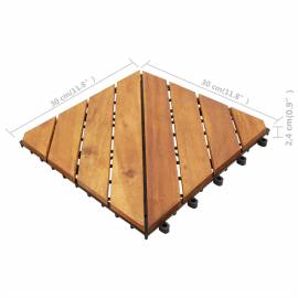 Plăci pardoseală, 10 buc., 30x30 cm, lemn masiv de acacia, 6 image
