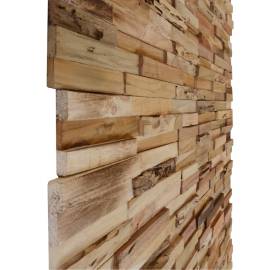 Panouri placare pereți, 10 buc., 1,03 m², lemn de tec reciclat, 3 image