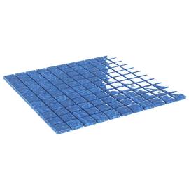Plăci mozaic, 11 buc., albastru, 30x30 cm, sticlă, 4 image