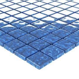 Plăci mozaic, 11 buc., albastru, 30x30 cm, sticlă, 5 image