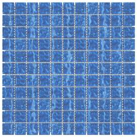 Plăci mozaic, 11 buc., albastru, 30x30 cm, sticlă, 3 image