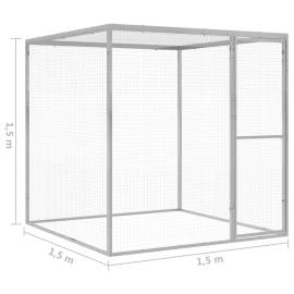 Cușcă pentru pisici, 1,5x1,5x1,5 m, oțel galvanizat, 5 image