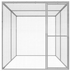 Cușcă pentru pisici, 3x1,5x1,5 m, oțel galvanizat, 2 image