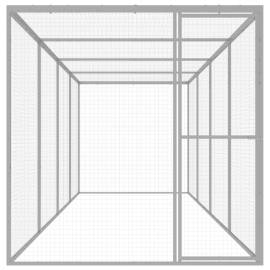 Cușcă pentru pisici, 6 x 1,5 x 1,5 m, oțel galvanizat, 2 image