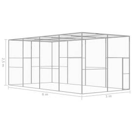 Cușcă pentru pisici, 6 x 3 x 2,5 m, oțel galvanizat, 5 image