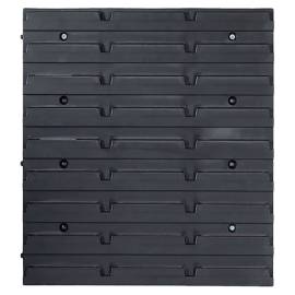 Set cutii depozitare 103 piese cu panouri de perete, roșu&negru, 7 image